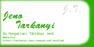 jeno tarkanyi business card